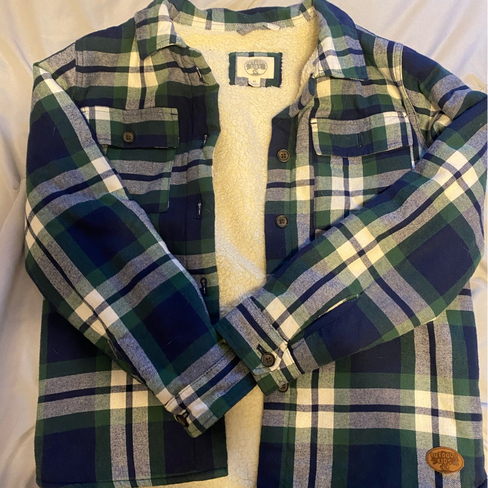 Blue and Green Plaid Jacket